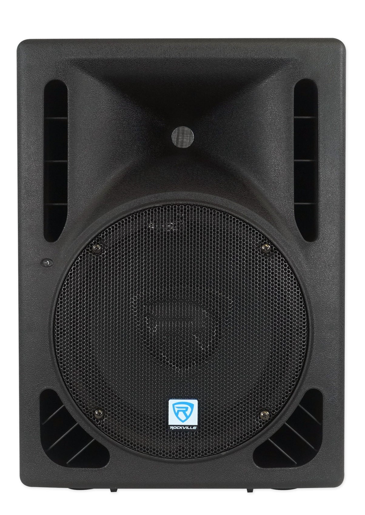 (2) Rockville RPG10BT 10" Powered 600 Watt DJ Speakers w/Bluetooth+Totem Stands