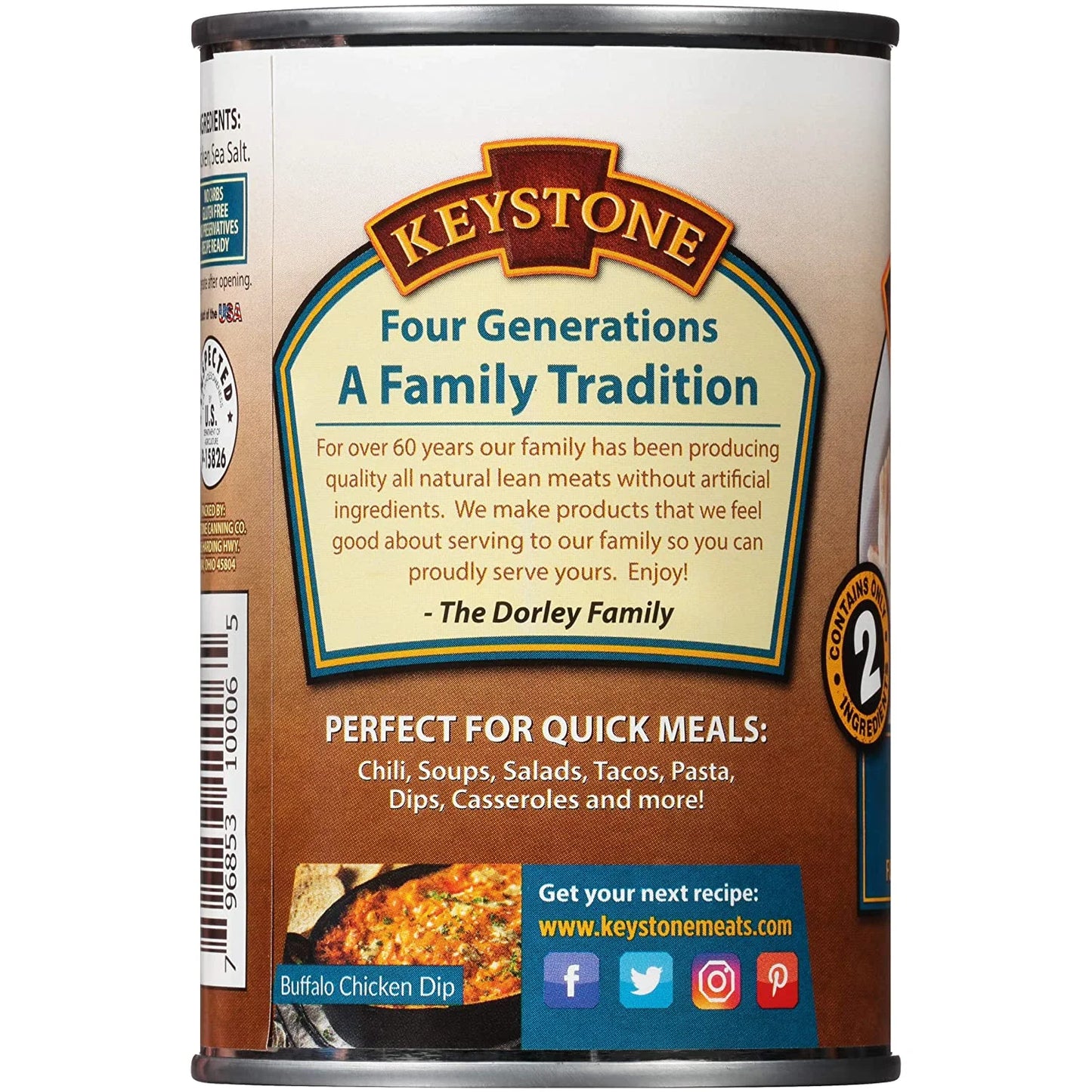 (6 Cans Pack) Keystone All Natural Chicken 14.5 oz Can ✅ Emergency Survival Food For Camping Hiking and Backpacking Ready to Eat ✅