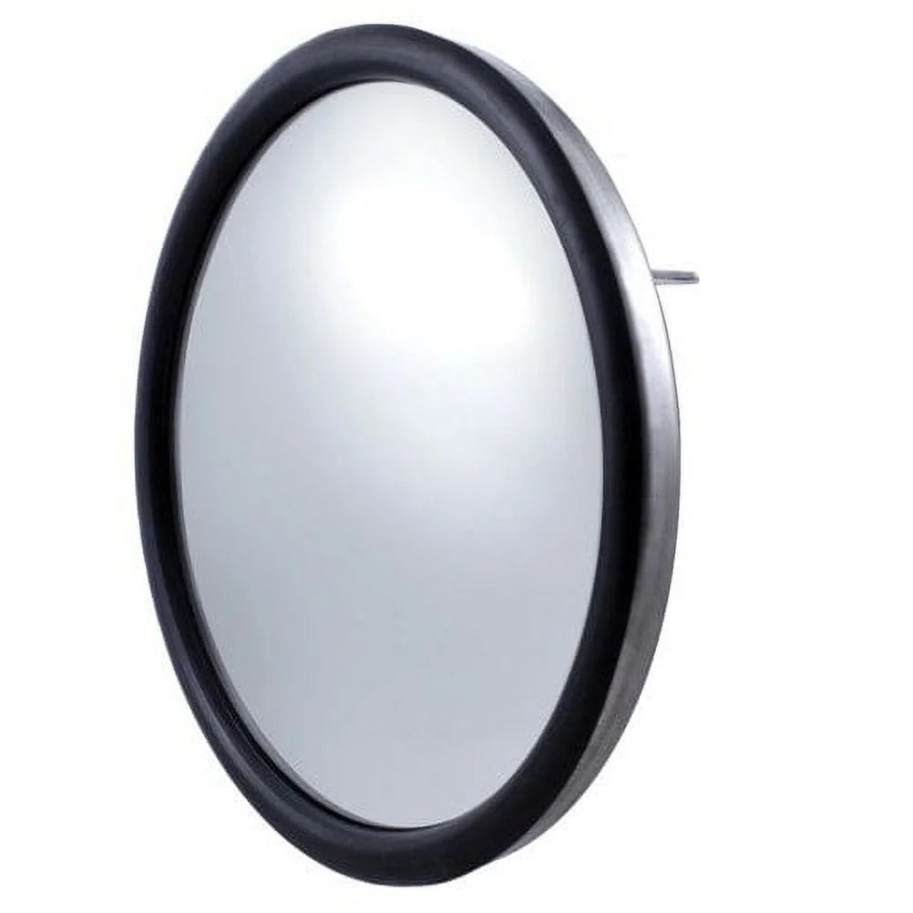 (1) 8.5" Round Convex Truck Semi Mirrors / Stainless Steel Housing / Center Stud